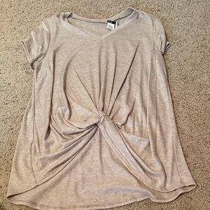 Women's Beige Knotted Top